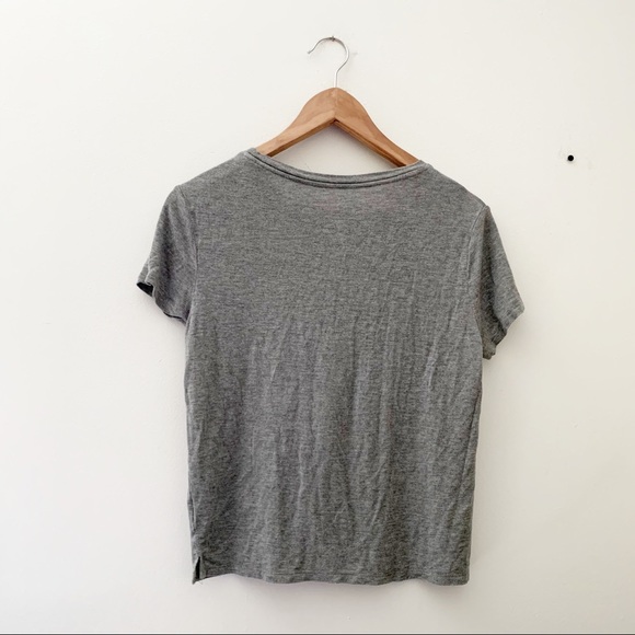 Aero Super Soft Gray Embroidered Floral Tee - Picture 5 of 5
